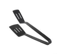 Pinzas de cocina de silicona de diseño innovador para múltiples usos, desde asar hasta servir ensaladas (negro)