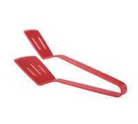 Pinzas de cocina de silicona de diseño innovador para múltiples usos, desde asar hasta servir ensaladas (rojo)
