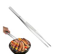 Pinzas de cocina largas de acero inoxidable de 12 pulgadas, pinzas multiusos para alimentos, pinzas rectas de precisión para chef, herramienta de servir para cocinar, hornear, decorar ensalada de
