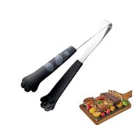 Pinzas de cocina lindas en forma de pata de gato - Pinzas de silicona resistentes al calor, pequeñas y versátiles | Pinzas de acero inoxidable resistentes al calor para tostadas, bagels e