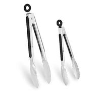Pinzas de cocina para barbacoa, pinzas de acero inoxidable, pinzas para carne, alicates de cocina para cocinar,8 pulgadas y 10 pulgadas, juego de pinzas de cocina (21 cm y 27 cm)
