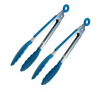 Pinzas de Cocina para Cocinar - 17,8 Cm De Longitud 2 Piezas De Acero Inoxidable Antiadherente Antiquemaduras | Tenacillas para Servir Alimentos,para Barbacoa al Aire Libre, Ensaladas Maíz Filetes