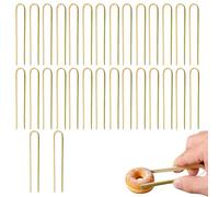 Pinzas de cocina pequeñas de madera 30 unidades, pinzas bambú antideslizantes reutilizables para tostadas, ensaladas, parrilla, fritura y aperitivos, utensilios prácticos para cocina diaria y reu