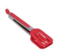 Pinzas de cocina, pinzas de acero inoxidable con cabeza de silicona, pinza de espátula de ensalada de pasta de carne de barbacoa de 9 12 pulgadas para cocinar a la parrilla(9 pulgadas rojo)