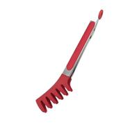 Pinzas de cocina, Pinzas for parrilla con agarre de silicona acero inoxidable 304, multicolor, 25 cm(Rosso)
