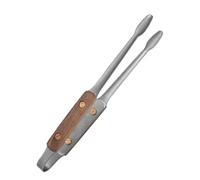 Pinzas de cocina, Pinzas for parrilla de acero inoxidable 24 cm con mangos madera en multicolor(Silver)