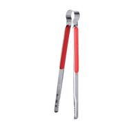 Pinzas de cocina, Pinzas for parrilla de silicona y acero inoxidable estilo coreano, comida, 25cm, multicolor(Rosso)