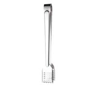 Pinzas de cocina, pinzas para salchichas, herramienta para servir, construcción de acero inoxidable, agarre de cabeza cuadrada, ideal para cocina, bufé, boda, barbacoa, 8.66 x 1.38 pulgadas, color