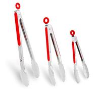 Pinzas de cocina prémium para barbacoa, de acero inoxidable, para cocinar, 21 cm, 27 cm y 34 cm, juego de pinzas de cocina (21 cm y 27 cm y 34 cm)