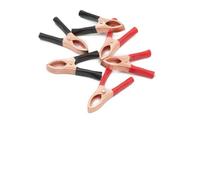 Pinzas de cocodrilo de aleación de cobre, 30 A, 70 mm, color negro, para arranque y cables de prueba (20 unidades)