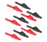 Pinzas de Cocodrilo de Cobre Aisladas con Conector Banana 4mm | Dientes Serrados para Mejor Agarre, Aislamiento Grueso de Silicona, para Inspección Industrial y Pruebas de Circuitos