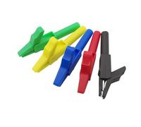 Pinzas de cocodrilo Protectoras de plástico Completo, Abrazadera de cocodrilo, Agujero Trasero, Apto for Conector de Clavija de plátano de 4mm, 5 uds.(Mix)