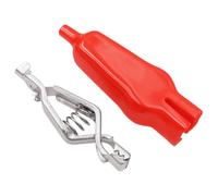 Pinzas de cocodrilos de prueba | 10 piezas 75 mm Pinzas de resorte eléctricas - con manguito aislante, equipo de seguridad para reparación de automóviles, cargadores de batería, electricistas y