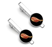 Pinzas de corbata divertidas de jamón español para hombre, pinza para corbata para negocios, bodas y fiestas.