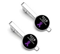 Pinzas de corbata plateadas con diseño de labio leporino y malformaciones craneofaciales para hombre. Juego de 2 pinzas redondas para corbata, ideales para aniversarios de boda, negocios y graduacione