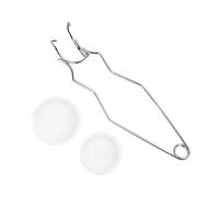 Pinzas De Crisol Juego de crisol for fundir, pinzas for látigo, suministros for moldeo de metales, juego for fundir oro, juego de crisol pequeño adecuado for joyería Para Laboratorio Industrial(3 piec