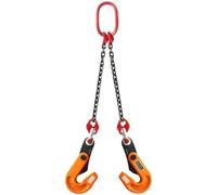 Pinzas de elevación horizontales de 0,8 T, for manipulación de placas de piedra verticales de 0 a 15 mm, cadena de acero al manganeso de alta resistencia for grúas industriales.(1m Chain)