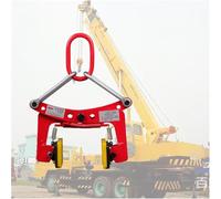 Pinzas de Elevación Red Stone con Mandril de Goma. Abrazadera Vertical con Placa Ajustable para Una Elevación Segura. Ancho de Apertura de 10-30 Cm. Construcción Robusta.