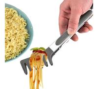 Pinzas De Espaguetis - Pinzas Con Punta De Silicona Para Servir Comida, 10 Pulgadas Fácil De Manejar Clip De Alimentos Para Pinzas De Espaguetis Para Espaguetis, Fideos, Pasta, Ensalada, Grill