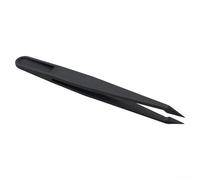 Pinzas de fibra de carbono antiestáticas para mantenimiento, herramienta de reparación de electrónica industrial segura contra ESD con agarre antideslizante, 120 mm de longitud (B)