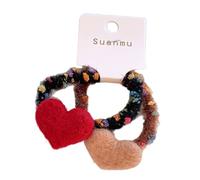 Pinzas de fieltro para el pelo con diseño de corazón y lazo suave para el | Pinzas para el pelo en forma de corazón con lazo suave y cómodo, estructura segura para niños pequeños, para niñas pequeñas