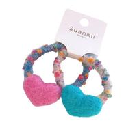 Pinzas de fieltro para el pelo con diseño de corazón y lazo suave para el | Pinzas para el pelo en forma de corazón con lazo suave y cómodo, estructura segura para niños pequeños, para niñas pequeñas