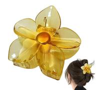 Pinzas de garra de flores para el cabello,Pinza de pelo floral | Diadema con pinza para el cabello tropical transparente | Pinza de pelo con tema de playa, tocado de flores de vacaciones junto al mar,