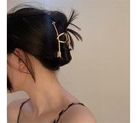 pinzas de garra,garra de pelo,pinza de tiburón, Una flecha de Corea a través del corazón Flecha Amor Clip de metal simple Garra Clip Tiburón Clip Horquilla 01 oro brillante (Color : 01 bright gold)