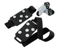 Pinzas de hielo - crampones de acero al manganeso | Agarradoras de tracción ajustables para caminar sobre nieve y hielo - Size Fits All Silicone and Fabric Straps - Picos ligeros para senderismo