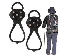 Pinzas de hielo de invierno | 2 unids portátil fuerte escalada zapato | Tracción - Tacos de tracción multifuncionales hielo-nieve Pinzas para caminar resistentes Tacos de hielo para escalar y