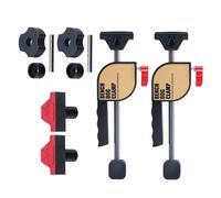 Pinzas de madera - Abrazadera de liberación rápida con tope de 19 mm - Juego de alicates para perros de aleación de aluminio, para carril de sierra, lijado, corte, reparación, banco de trabajo, taller