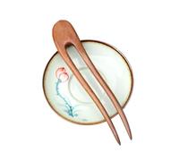 Pinzas de madera for el pelo sándalo negro en forma U, sencillas, color liso, for hacer moños, for mujer para Mujer Niñas(Color:7)