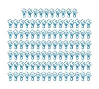 Pinzas de Métal Estrellas, 100 Unidades, Resistencia Fuerte, Diseño Duradero - Sujeción Segura, Uso Versátil, Para Oficinas y Estudiantes (Azul)