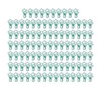 Pinzas de Métal Estrellas, 100 Unidades, Resistencia Fuerte, Diseño Duradero - Sujeción Segura, Uso Versátil, Para Oficinas y Estudiantes (Verde)