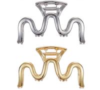 Pinzas de metal grandes para el pelo para mujer, doradas, antideslizantes, para cabello fino y grueso, pinzas de metal plateado, accesorios de peinado de moda