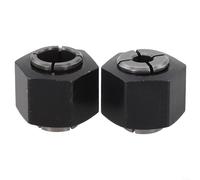 Pinzas de metal para enrutador en un práctico paquete de dos que se adapta a muchos modelos populares, incluyendo DW621