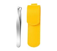 Pinzas de nariz con punta curvada - Pinzas para la cara con punta en ángulo, pinzas para cejas de acero pulido para recortar y peinar | Herramienta de maquillaje precisa para el cuidado del cuerpo