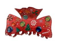 Pinzas de Navidad, bonitos pasadores grandes de Papá Noel de agarre fuerte | Pinza para el pelo de invierno para mujer, para niñas, familiares, amigos, fiestas, vacaciones, uso diario
