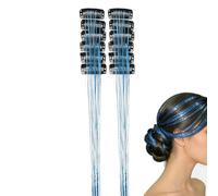 Pinzas De Para El Pelo | 12 Piezas Accesorios De Brillante De 50 cm,Extensiones De Pelo Bonitas - Para Fiesta Cumpleaños Cosplay Festival Vacaciones Reuniones Disfraces Diario
