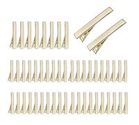 Pinzas de Pato - 50 Piezas de Metal Alargadas Antideslizantes que No Dejan Marca | Pinzas Separadoras de Cabello para Peinados,Mujeres mamás hijas novias chicas