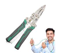 Pinzas de pelar eléctricas, pinzas de terminales resistentes para electricistas, pinzas ergonómicas antideslizantes con desgrapado rápido, resistentes a la oxidación para bricolaje