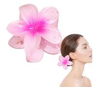 Pinzas de pelo con forma de flor hawaiana, pinzas para el pelo con forma de flor hawaiana, agarre fuerte, accesorios de estilo antideslizantes para viajes, playa, vacaciones, festivales de verano