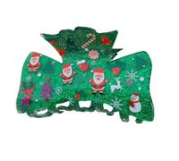 Pinzas de pelo de Navidad - Lindo Santa Claus horquillas con agarre fuerte | De las mujeres invierno vacaciones pelo garra | Para la familia niñas cumpleaños año nuevo