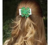 Pinzas de Pelo Pinza para el pelo irlandesa para el Día de San Patricio, accesorio para el pelo con lazo verde (C, A)