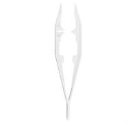 Pinzas de plástico de mano para cuentas para manualidades, montaje de joyas, posicionamiento de diamantes de imitación, pintura acrílica, extracción de coágulos, relleno de revistas (blanco)