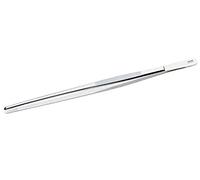 Pinzas de precisión con puntas redondas, acero inoxidable, antideslizantes, ideales para trabajos de precisión y reparación electrónica.