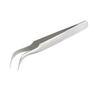 Pinzas de precisión de acero inoxidable para manualidades, electrónica, soldadura, trabajos médicos y experimentales, fabricación de joyas, pinzas curvadas no magnéticas, 1 pinza