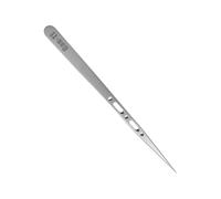 Pinzas de precisión de acero inoxidable puntiagudas para manualidades, electrónica, soldadura, joyería experimental, punta doblada