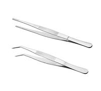 Pinzas De Precisión Rectas, Pinzas de Cocina Profesionales, Pinzas de Acero Inoxidable, Pinzas de Flexión Multifunción, con Puntas Dentadas de Precisión(25 cm)