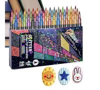 Pinzas de purpurina - Juego de bolígrafos de doble punta de de 14,8 x 1,2 cm | Bolígrafos de pintura brillantes con secado rápido, manualidades hágalo usted mismo, tarjetas de felicitación |
